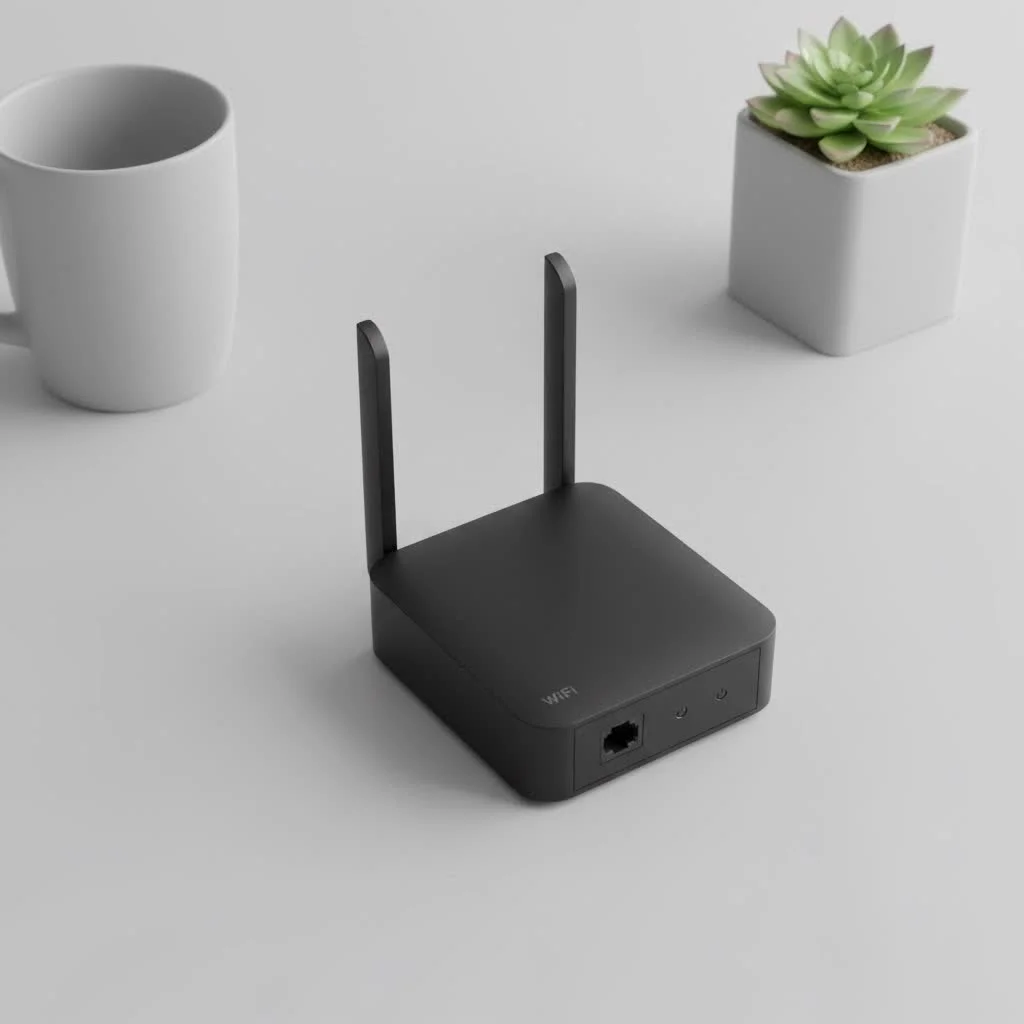 WiFi extender boosting signal in a home
